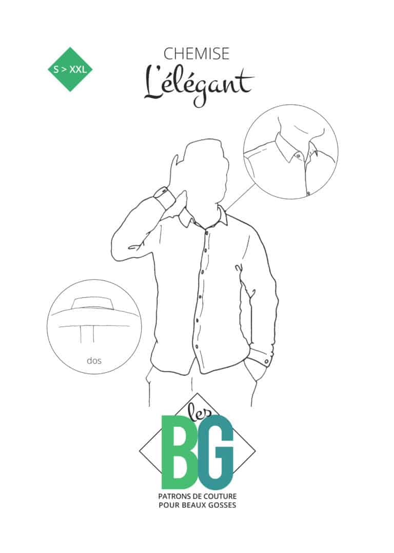 Patron de couture chemise homme les BG - L'élégant