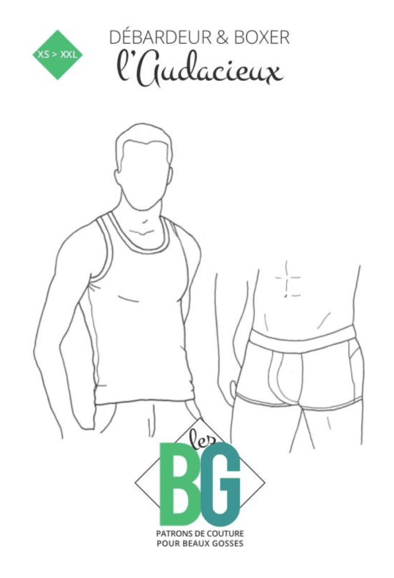 patron de couture boxer et débardeur homme les bg - l'audacieux