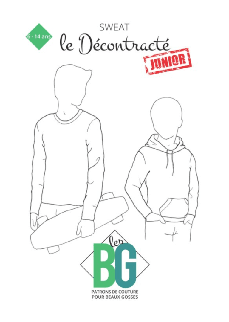 patron de couture sweat junior les bg - le décontracté