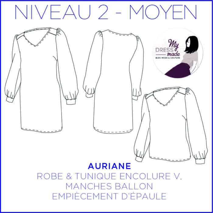 Patron couture robe Coralie Bijasson - Auriane