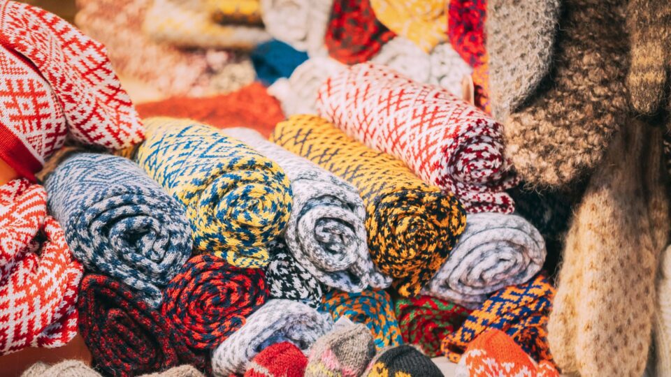 laine à chaussettes et motifs de tricot